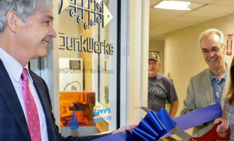 Ribbon cutting at Dunkworks