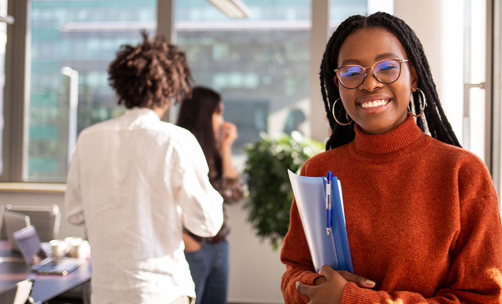 Intern in a corporate setting