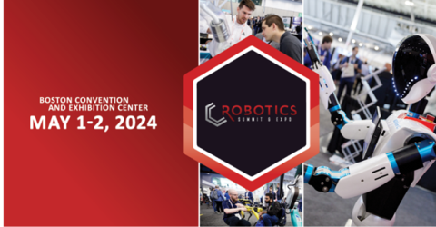 A graphic for the May 1st-2nd Robotics Summit